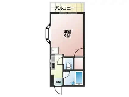 セントヒルズ鹿児島(1K/5階)の間取り写真