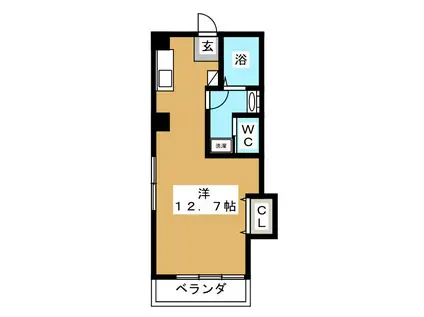 三井ビル(ワンルーム/3階)の間取り写真