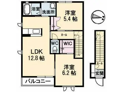 ミューズ(2LDK/2階)の間取り写真