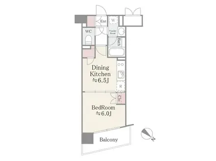 ステラメゾン茗荷谷(1DK/10階)の間取り写真