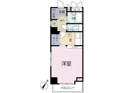 コンフォート東麻布(1K/5階)の間取り写真