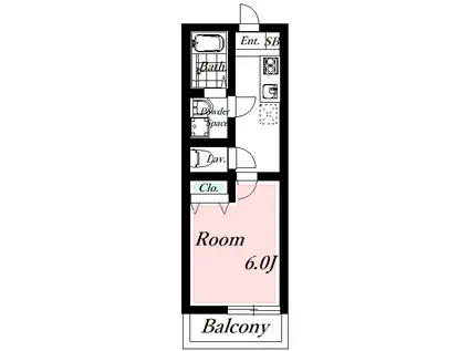 クラウンパレス(1K/3階)の間取り写真