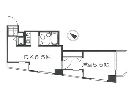 フローラ伊勢佐木(1DK/4階)の間取り写真