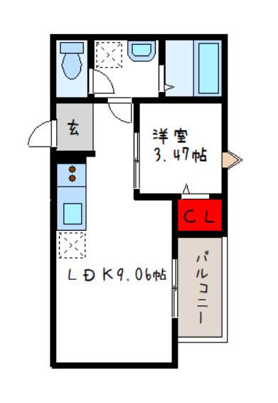 FSTYLE八尾北久宝寺(1LDK/3階)の間取り写真