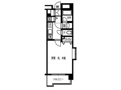 グランディール北山(1K/1階)の間取り写真