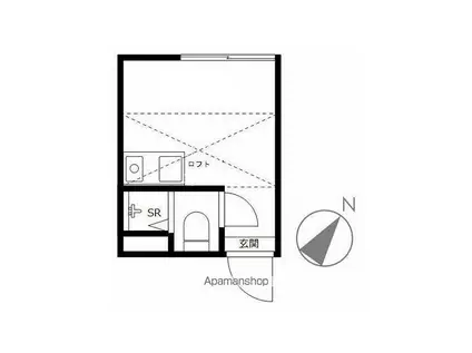 DECORMAISON中目黒(ワンルーム/2階)の間取り写真