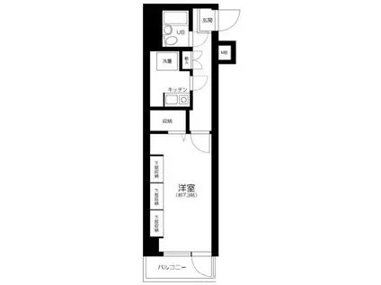 ライオンズマンション立石(1K/3階)の間取り写真