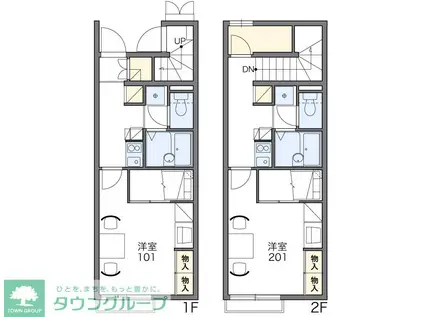 レオパレス昴(1K/1階)の間取り写真