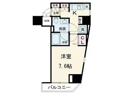 アイル両国(1K/5階)の間取り写真