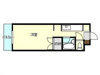 メゾン・ド・スイーム(ワンルーム/4階)の間取り写真