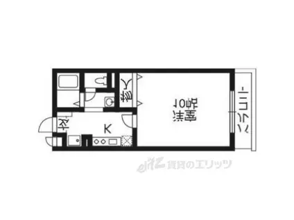 グランドール(1K/2階)の間取り写真