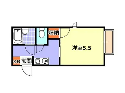 ディアス大手町(1K/1階)の間取り写真