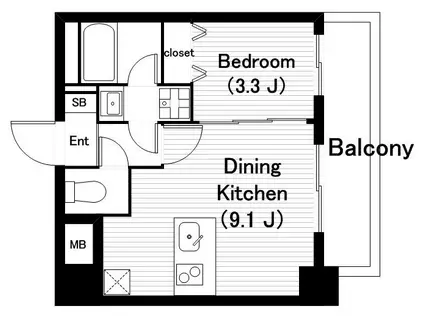 プリマヴィラ本陣(1LDK/7階)の間取り写真