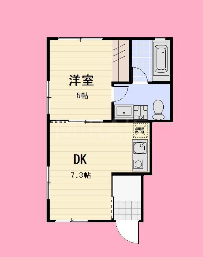 アリエッタ林間(1DK/1階)の間取り写真
