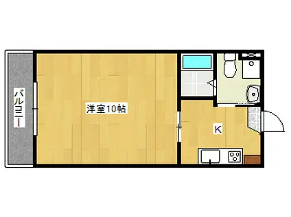 エルジーナ(1K/2階)の間取り写真