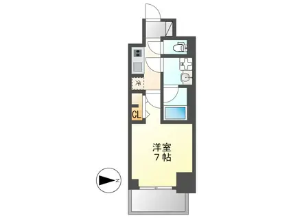 S-RESIDENCE熱田II(1K/4階)の間取り写真