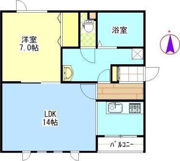 プラナス132(1LDK/1階)の間取り写真