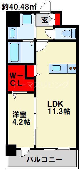 PROSPERER大手町(1LDK/2階)の間取り写真