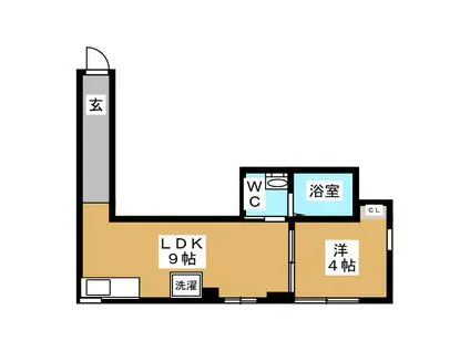 CORTILE NAKANOBU(1LDK/1階)の間取り写真