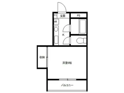 北上野ビル(1K/7階)の間取り写真