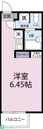 クロノス元宿(ワンルーム/2階)の間取り写真