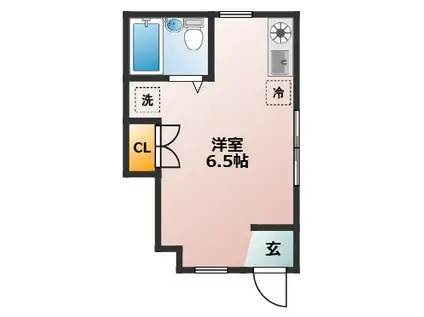 アヴニール(ワンルーム/1階)の間取り写真