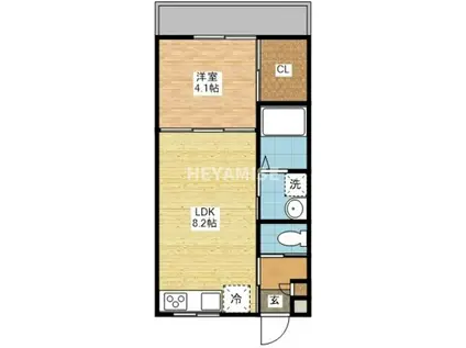 MODERN PALAZZOレイール(1LDK/2階)の間取り写真