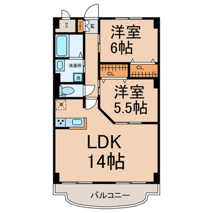 アヴァンセ・M(2LDK/3階)の間取り写真