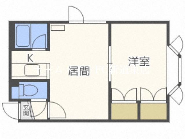 キャストル19(1LDK/2階)の間取り写真