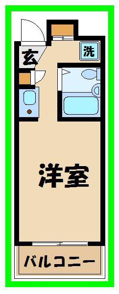 ラポール経堂(ワンルーム/3階)の間取り写真