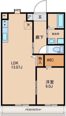 NEIGHBORSII(1LDK/3階)の間取り写真