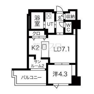 F006(1LDK/2階)の間取り写真