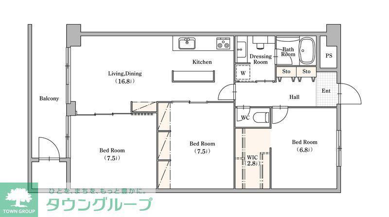 PLENDY浦和別所(3LDK/5階)の間取り写真