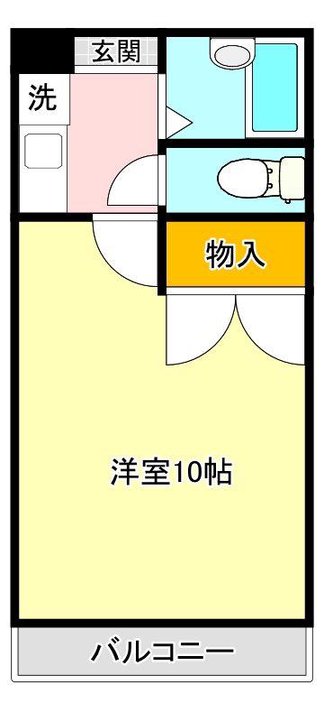 MOTOKOGA(1K/2階)の間取り写真
