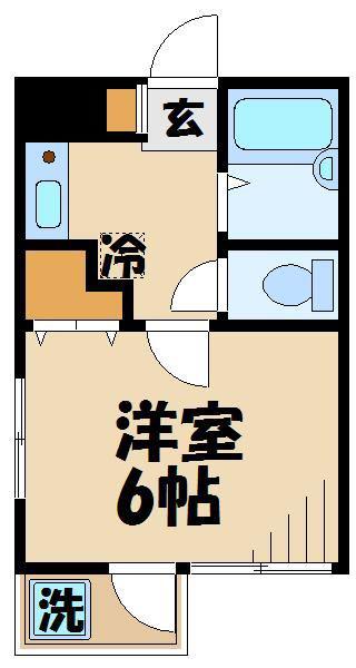 コーポMIYAGI(1K/2階)の間取り写真
