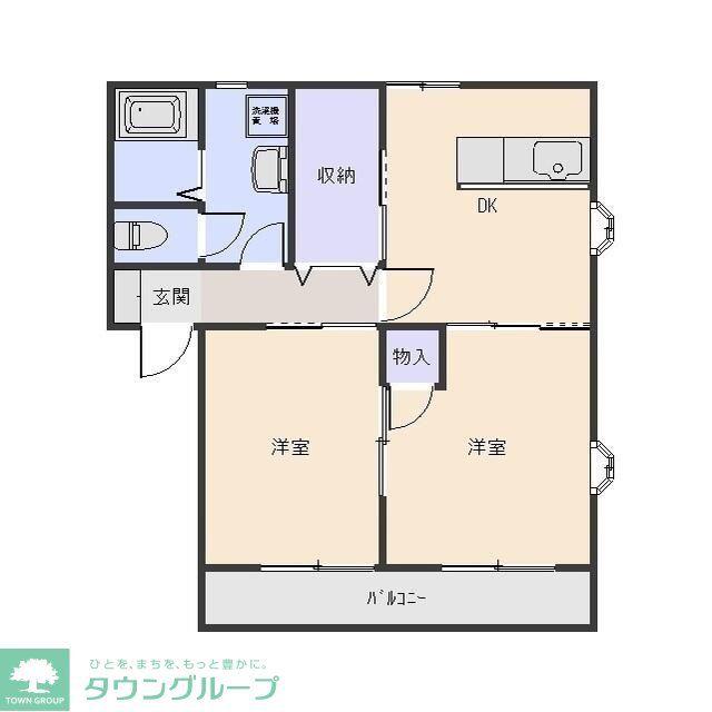 パールテールエム(2LDK/1階)の間取り写真