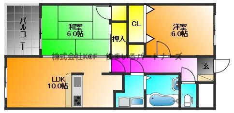 セピアコート(2LDK/1階)の間取り写真