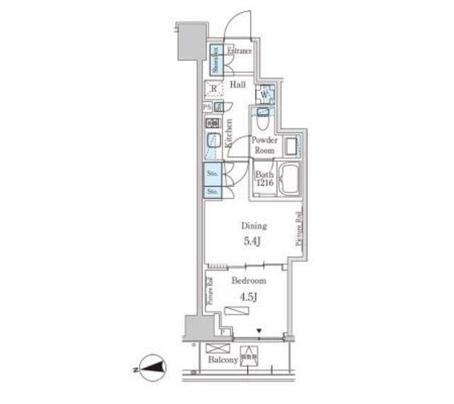 パークアクシス三番町(1DK/3階)の間取り写真