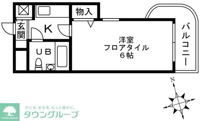 持田レジデンス(1K/1階)の間取り写真