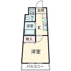 セラヴィ坂崎(1K/4階)の間取り写真
