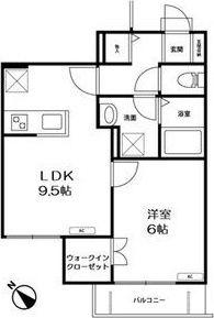 BELLEFIORE(1LDK/2階)の間取り写真