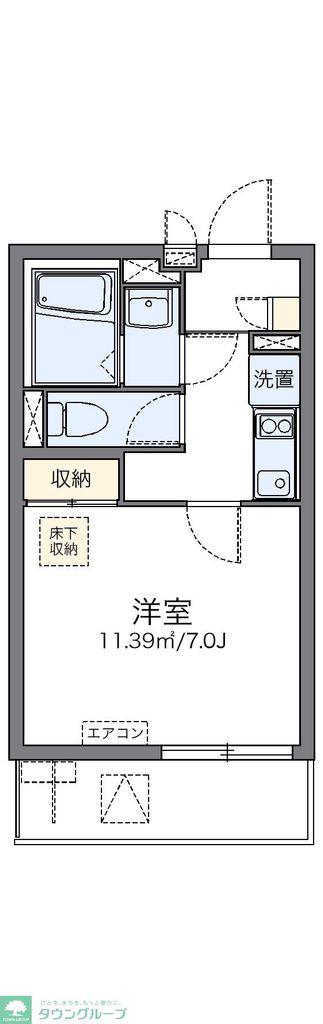レオネクスト秋(1K/1階)の間取り写真