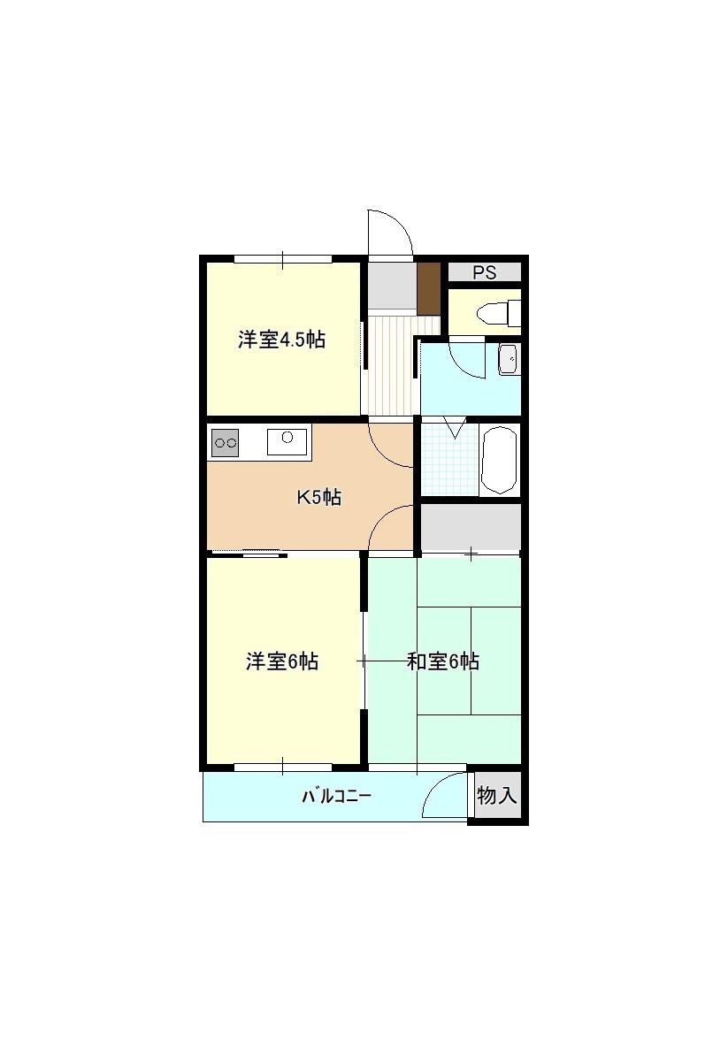 コートパレス上田(3K/3階)の間取り写真