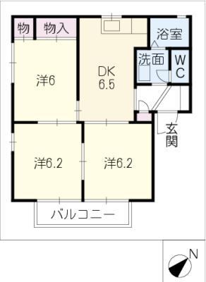 フォイニクスSK(3DK/1階)の間取り写真