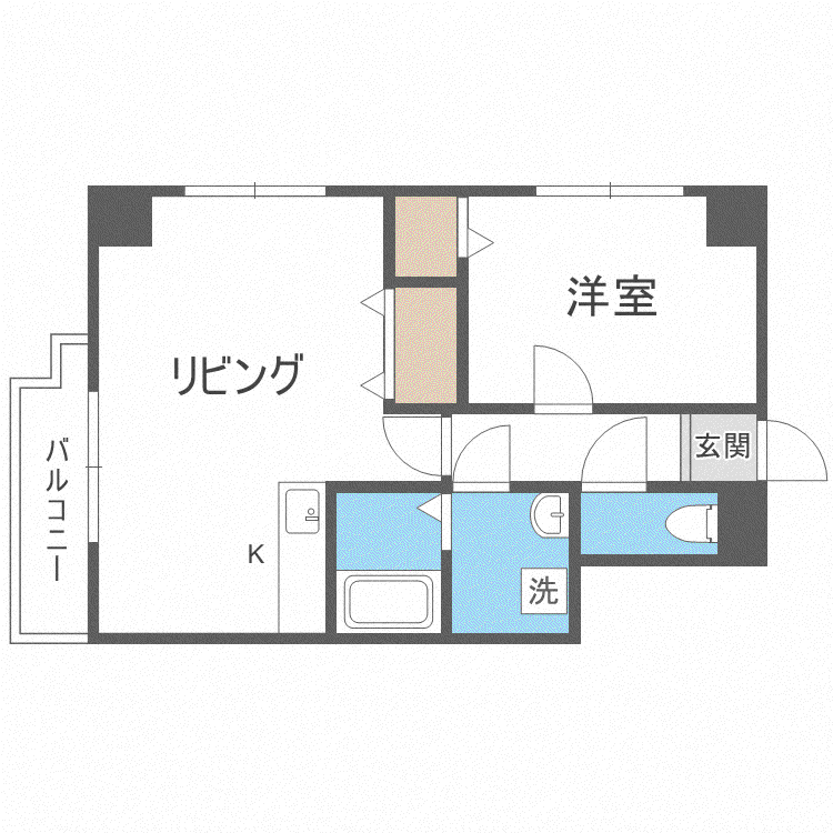 MAISONHOXIN南10条(1LDK/2階)の間取り写真