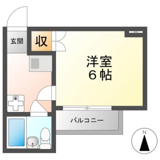 クレアンジュISIMA(1K/2階)の間取り写真