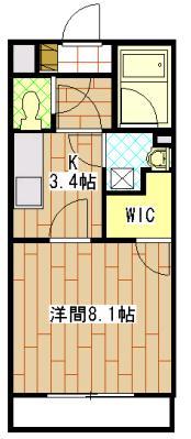 フォンテーヌ(1K/3階)の間取り写真