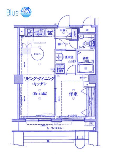 リヴシティ関内(1LDK/8階)の間取り写真