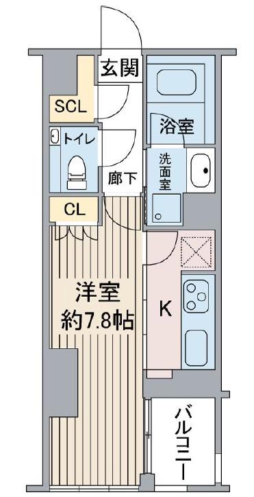 宮益坂ビルディング(1K/6階)の間取り写真