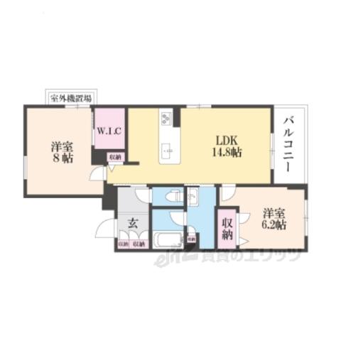 新清館3(2LDK/3階)の間取り写真